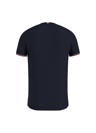 Tommy Hilfiger Bisiklet Yaka Mavi Erkek T-Shirt MW0MW32584DW5_8