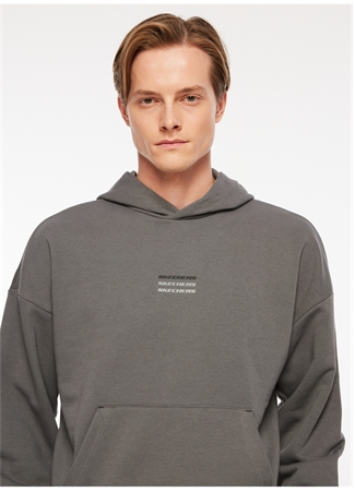 Skechers Gri Erkek Bisiklet Yaka Sweatshirt 32-040M_0