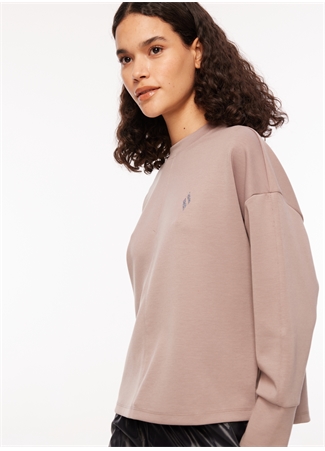 Skechers Lila Kadın Bisiklet Yaka Regular Fit Sweatshirt Soft Touch Eco Crew Neck