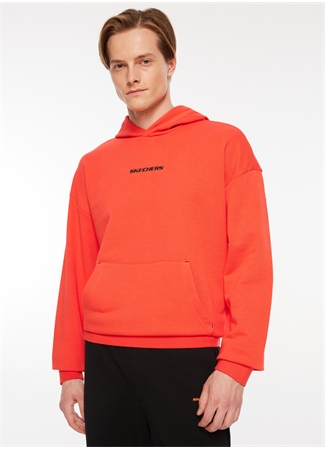 Skechers Kırmızı Erkek Bisiklet Yaka Sweatshirt 38-600M Essential Hoodie