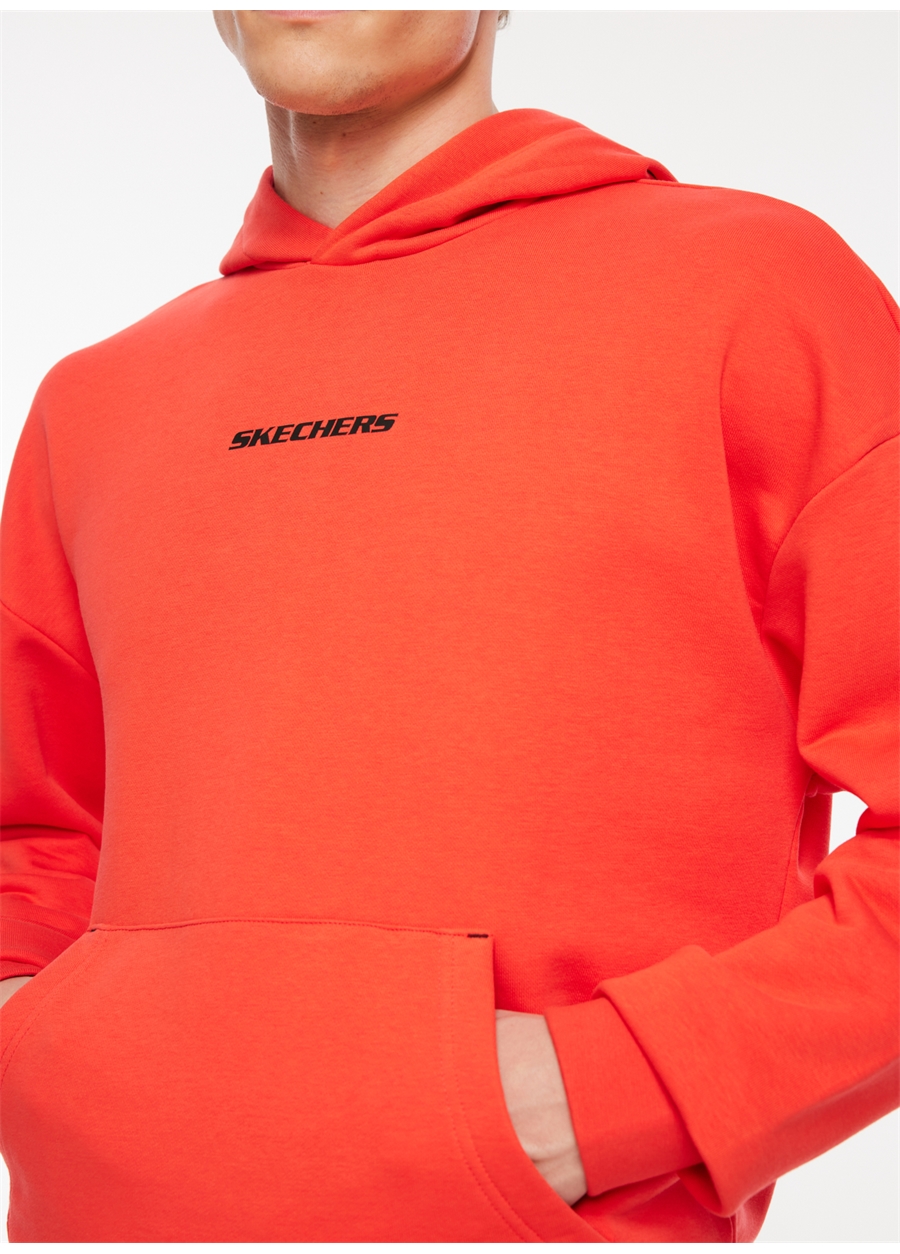 Skechers Kırmızı Erkek Bisiklet Yaka Sweatshirt 38-600M Essential Hoodie_3