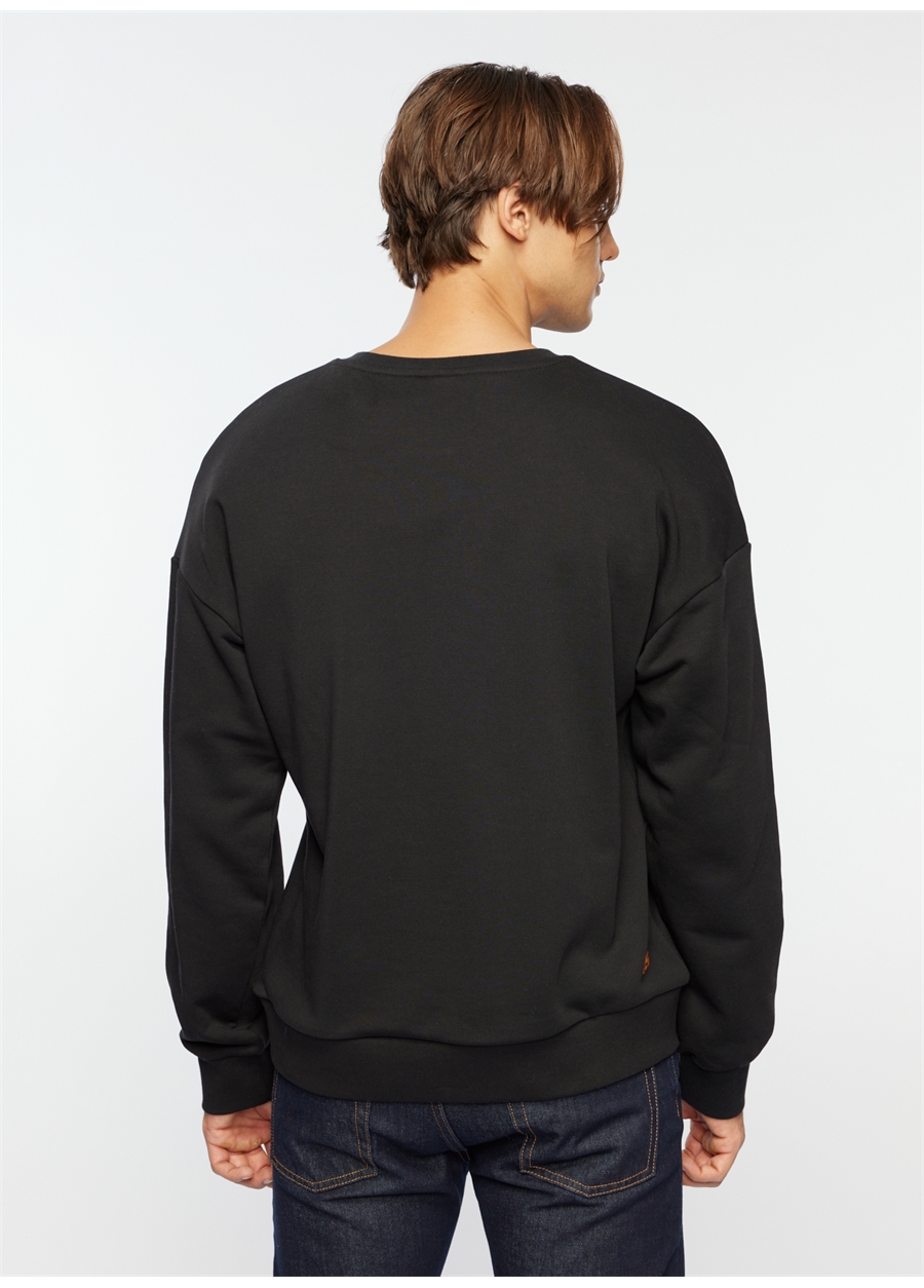 Skechers Siyah Erkek Bisiklet Yaka Regular Fit Sweatshirt 01M Essential Crew Neck_4