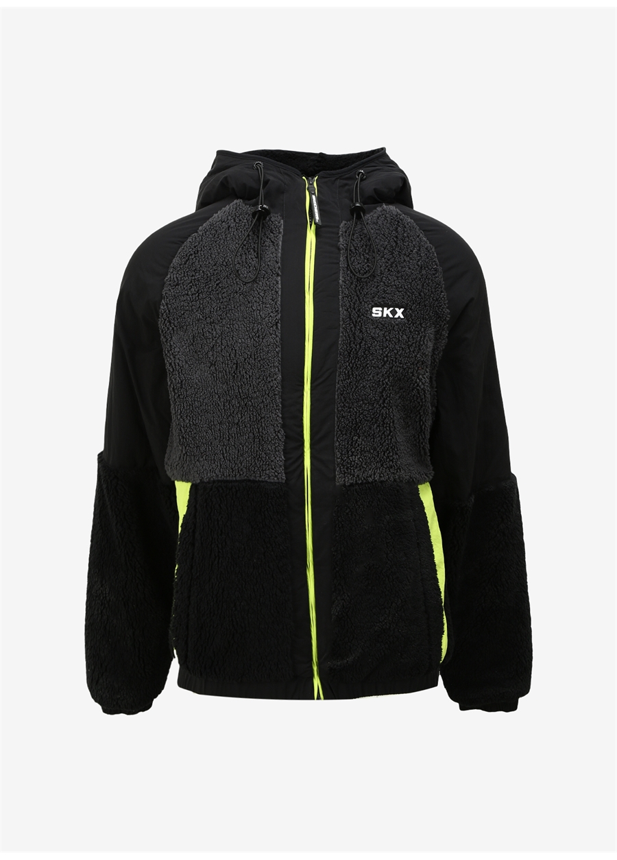 Skechers Siyah Erkek Sweatshirt M Outdoor Fleece Full Zip Sherpa