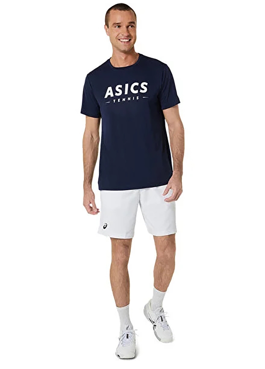 Asics Lacivert Erkek Klasik Yaka T-Shirt 2041A259-400 MEN COURT TENNIS GRAPH_3