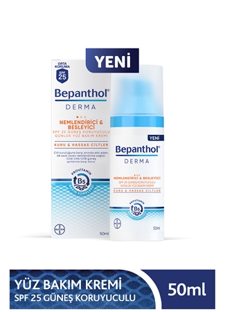 Bepanthol Derma Nemlendirici & Besleyici SPF 25 Güneş Koruyuculu Günlük Yüz Bakım Kremi 50 Ml_8