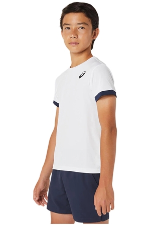 Asics Beyaz - Mavi Erkek T-Shirt 2044A036-102 TENNIS SS TOP_3