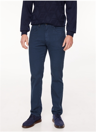 Beymen Business Normal Bel Dar Paça Slim Fit Lacivert Erkek Pantolon 4BX012410002_2