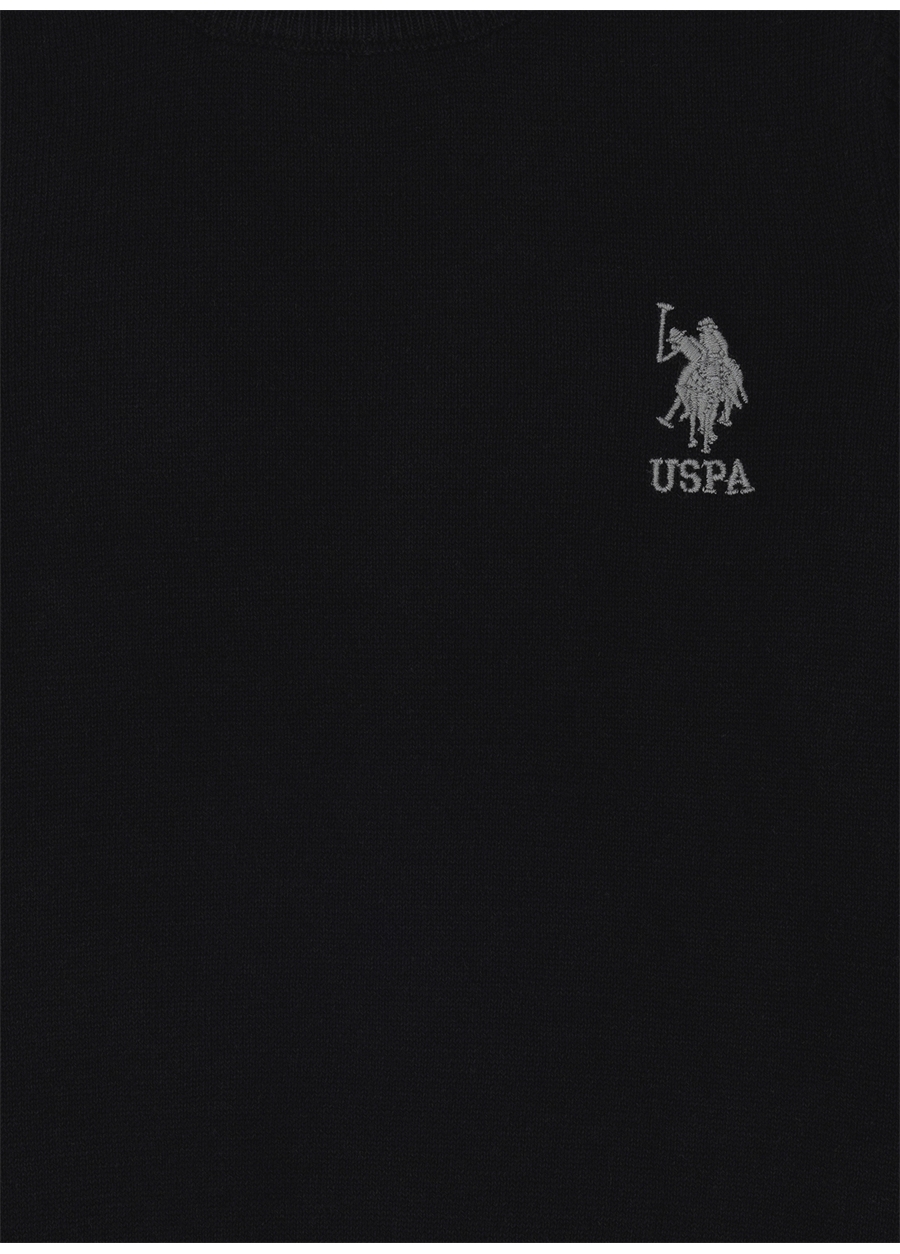 U.S. Polo Assn. Bisiklet Yaka Slim Fit Siyah Erkek Çocuk Kazak ECB01-SK23_2