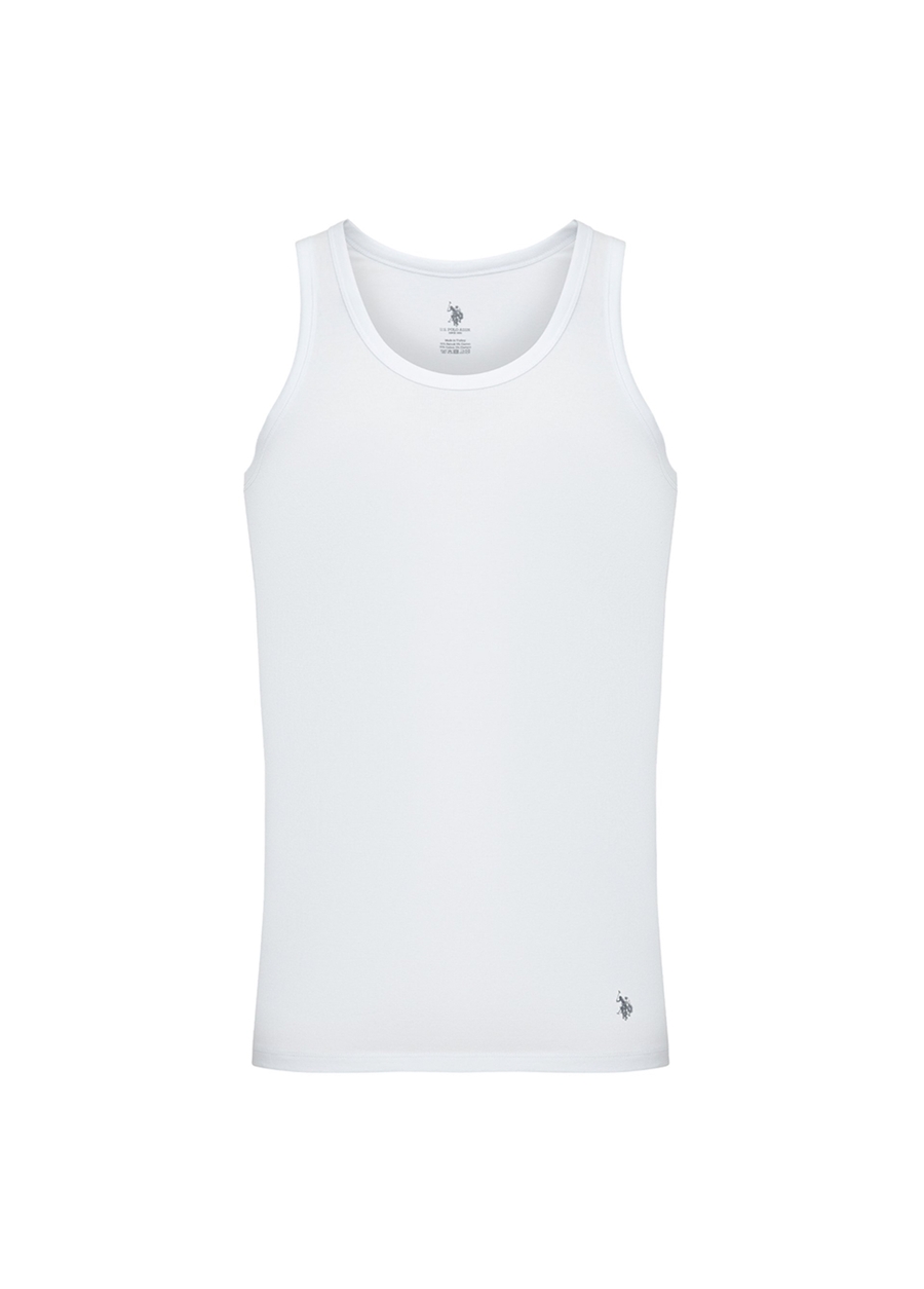 U.S. Polo Assn. Beyaz Erkek İç Giyim Atlet 80076 - ATLET-BEYA