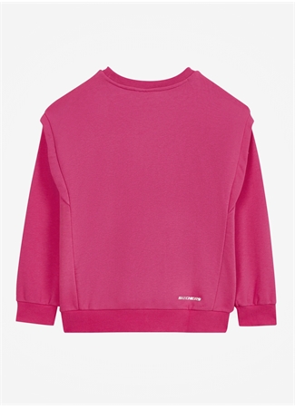 Skechers Neon Pembe Kız Çocuk Yuvarlak Yaka Uzun Kollu Sweatshirt SK232073-602_6