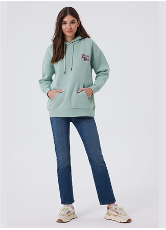 Lee Cooper Kapüşon Yaka Mint Kadın Sweatshırt 241 LCF 241003 KINDY MINT