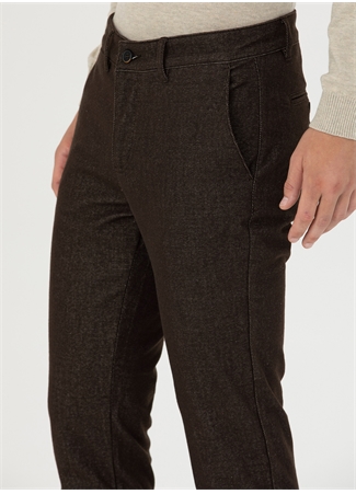 Pierre Cardin Normal Bel Normal Paça Slim Fit Kahve Erkek Pantolon PARAGUAY_5