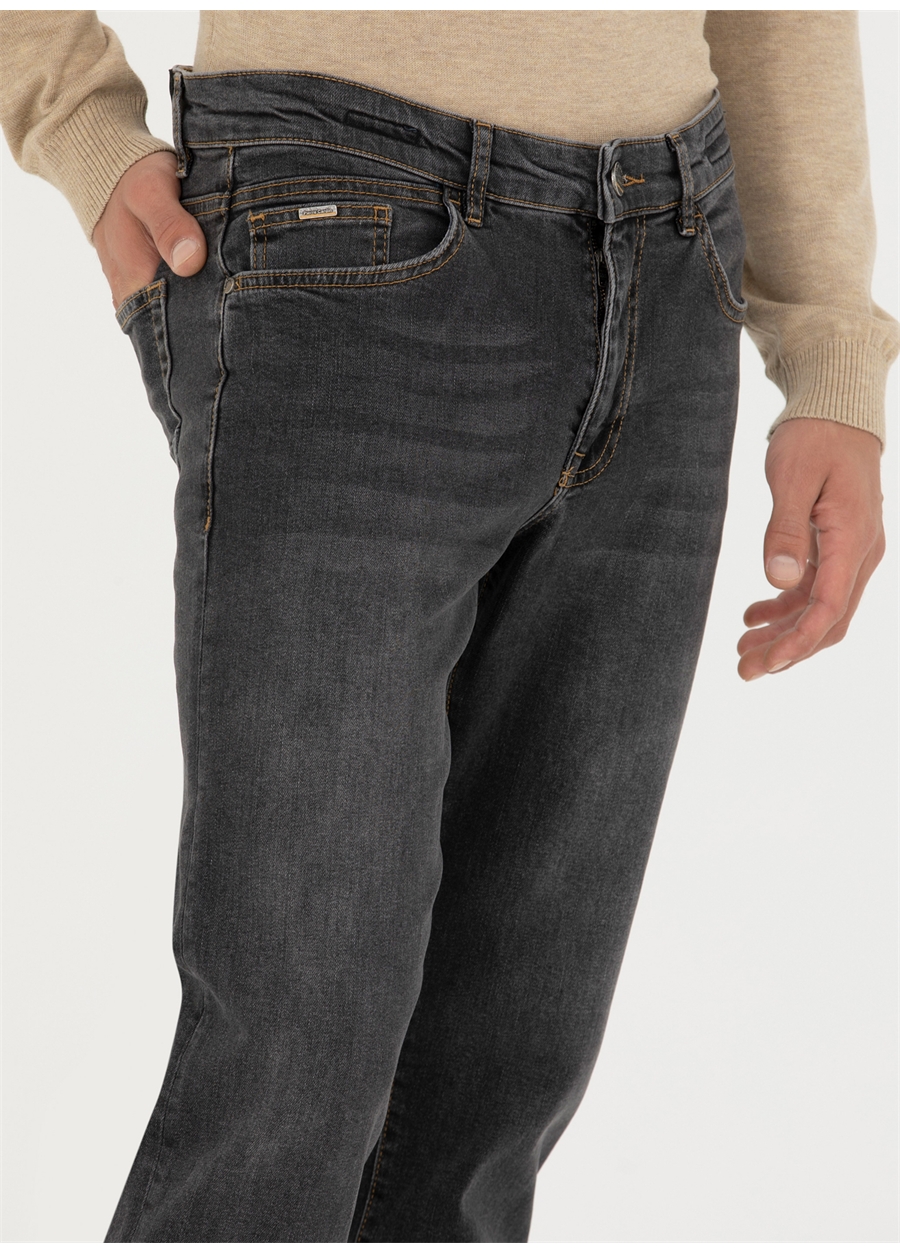 Pierre Cardin Normal Bel Normal Paça Straight Antrasit Erkek Denim Pantolon FONDO_4