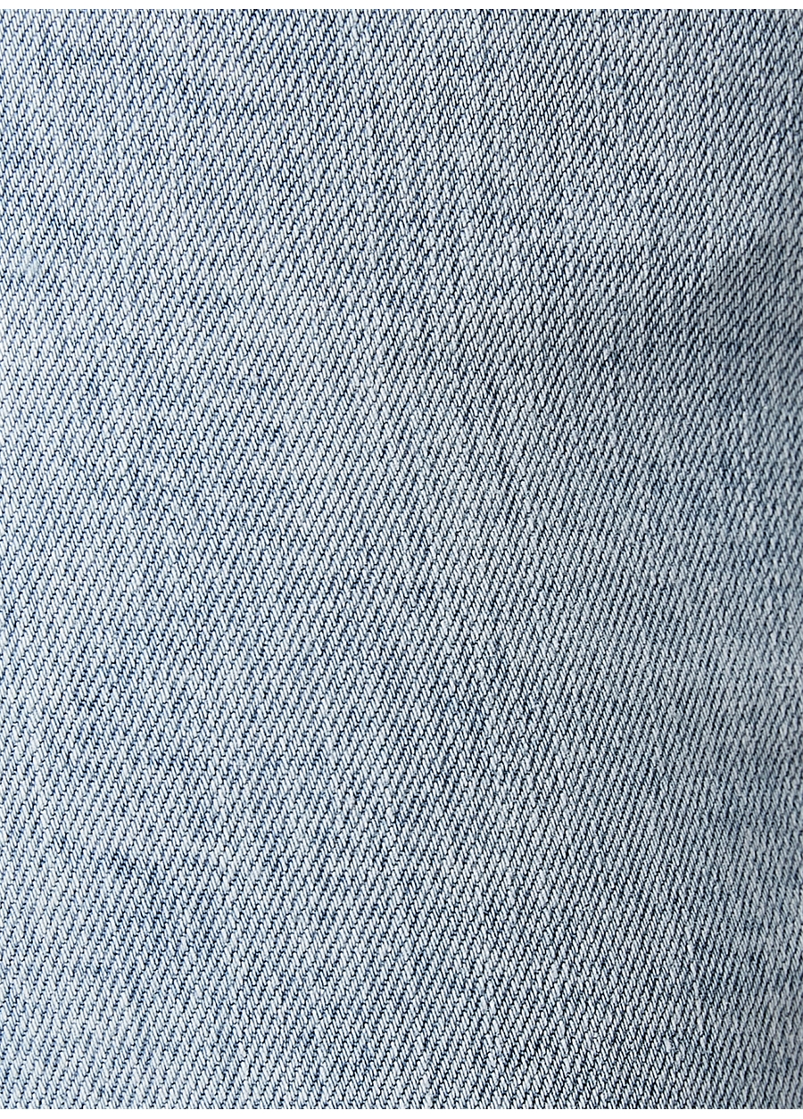 Koton Yüksek Bel Dar Paça Dar Açık İndigo Kadın Denim Pantolon 4WAL40123MD_5