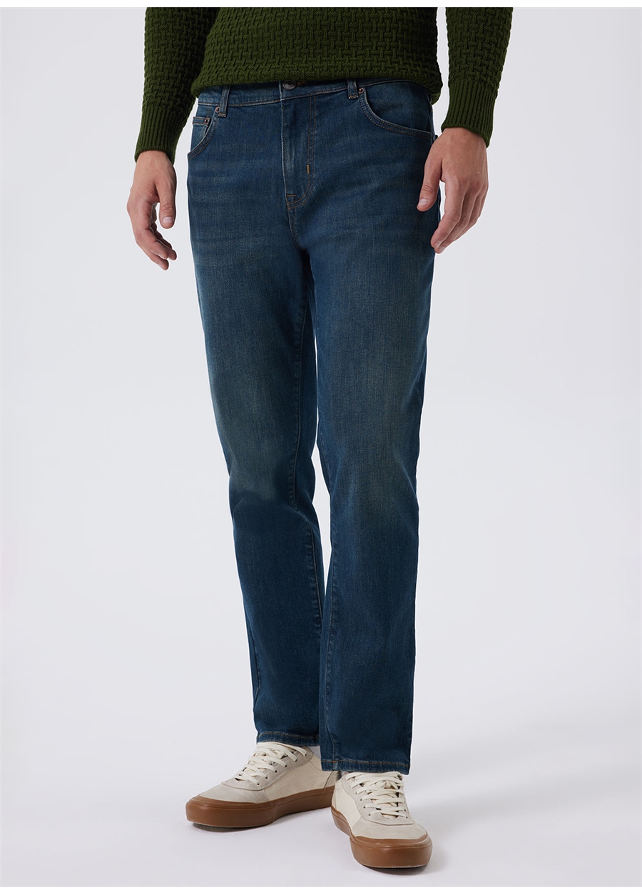 Lee Cooper Yüksek Bel Straight Erkek Denim Pantolon 241 LCM 121071 RICKY NILE WASH_1