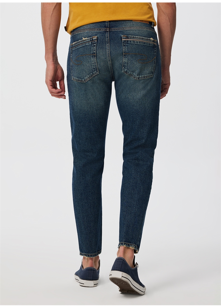 Lee Cooper Normal Bel Slim Tapered Erkek Denim Pantolon 241 LCM 121062 LONDON HILLARY BLUE_4