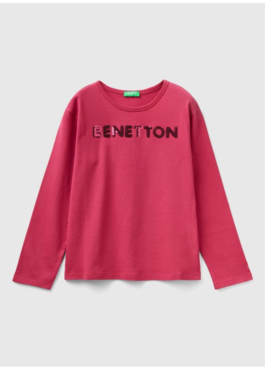 Benetton Fuşya Kız Çocuk T-Shirt 3ATNC10EY