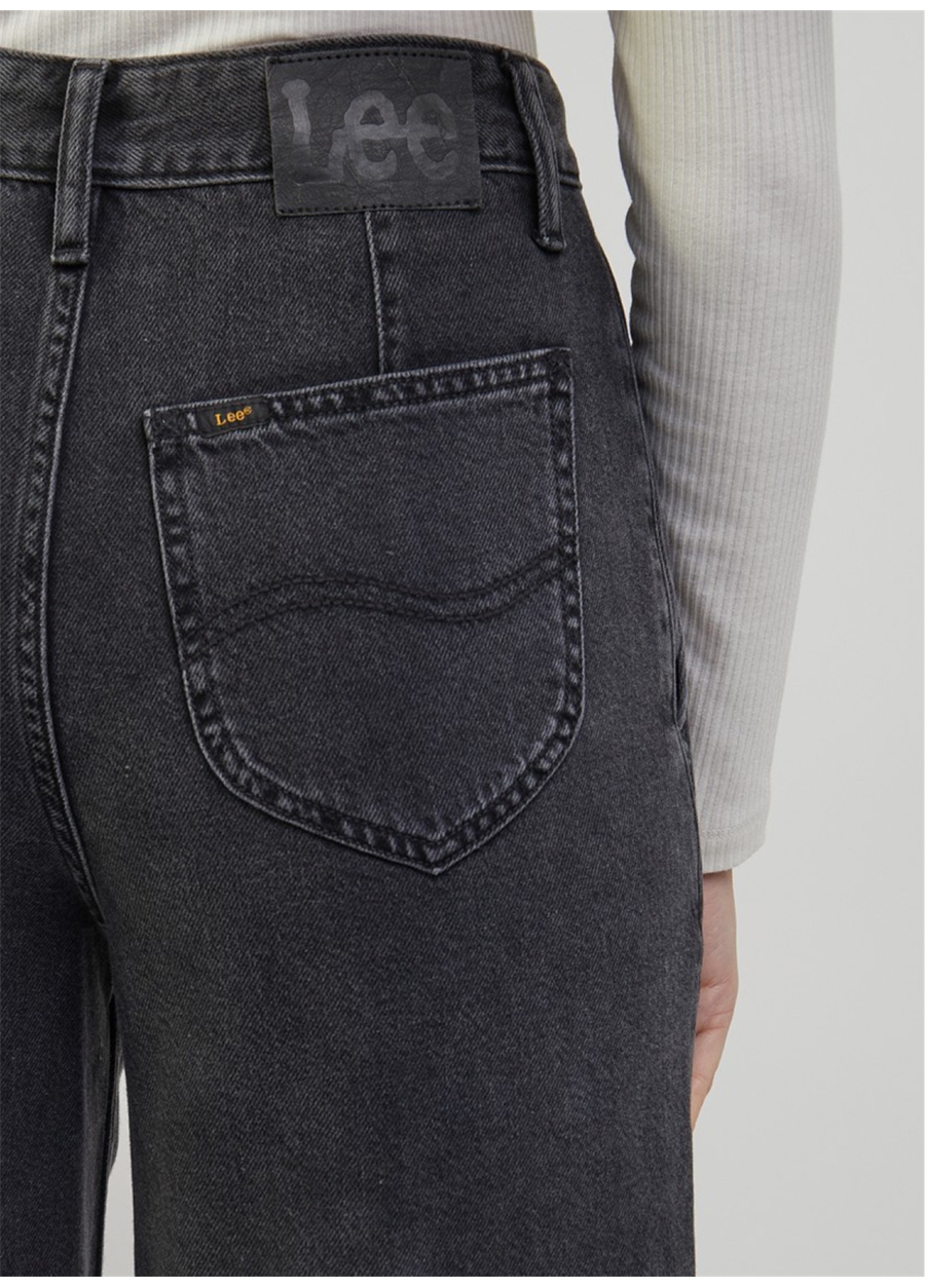 Lee L34PWBD59-Antrasit Antrasit Kadın Yüksek Bel Standart Denim Pantolon_3