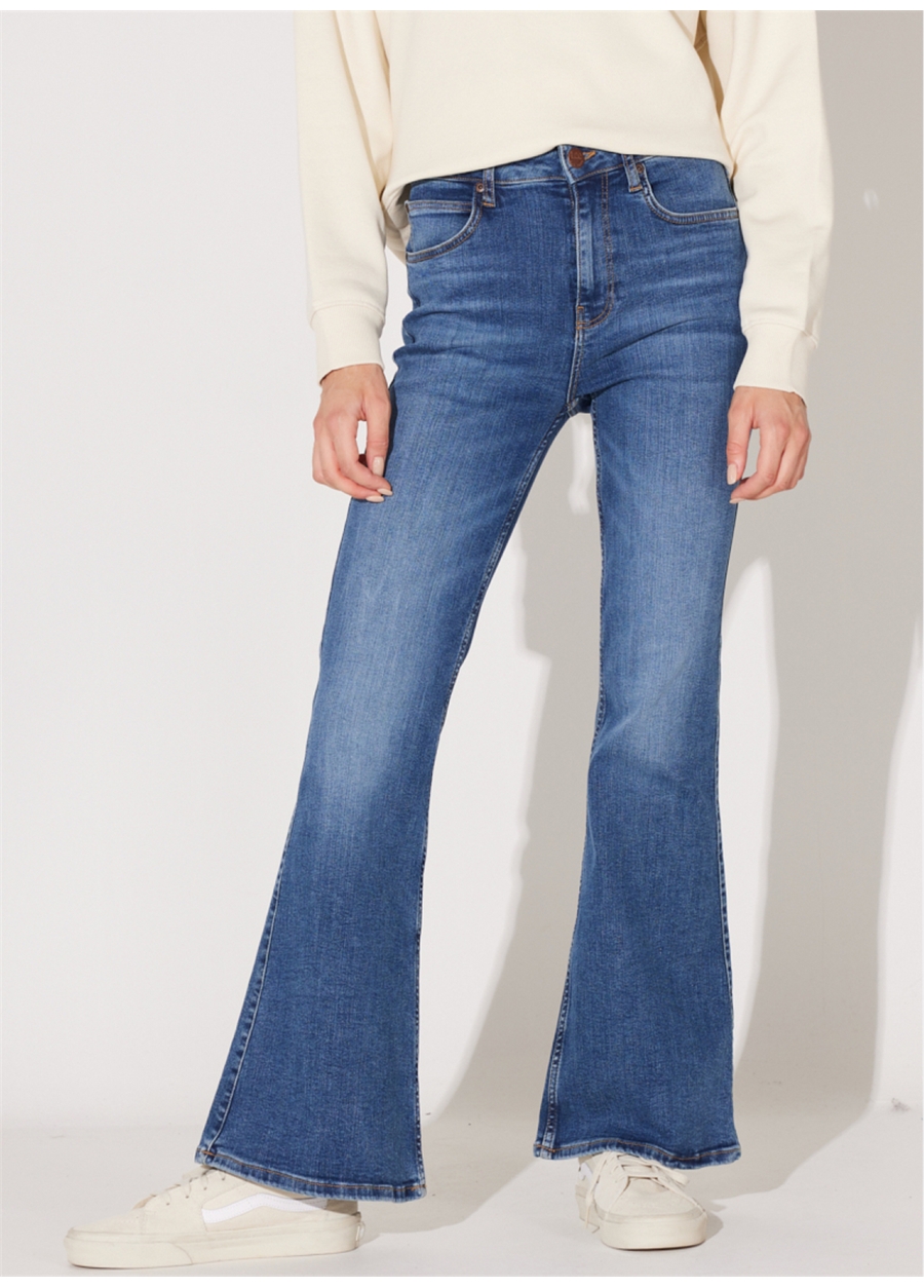 Lee L32Y003404-Açık Mavi Açık Mavi Kadın Yüksek Bel Skinny Fit Denim Pantolon