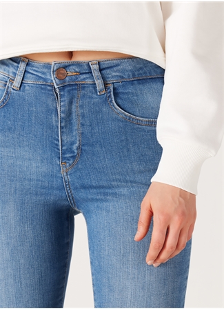 Wrangler Açık Mavi Açık Mavi Kadın Yüksek Bel Skinny Fit Denim Pantolon W27H017404_4