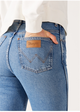 Wrangler Açık Mavi Kadın Yüksek Bel Denim Pantolon W246016404_4