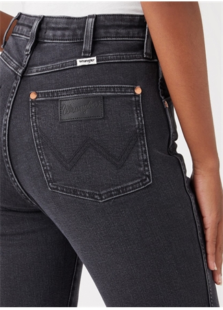 Wrangler Siyah Kadın Yüksek Bel Denim Pantolon W2HCMR471_3