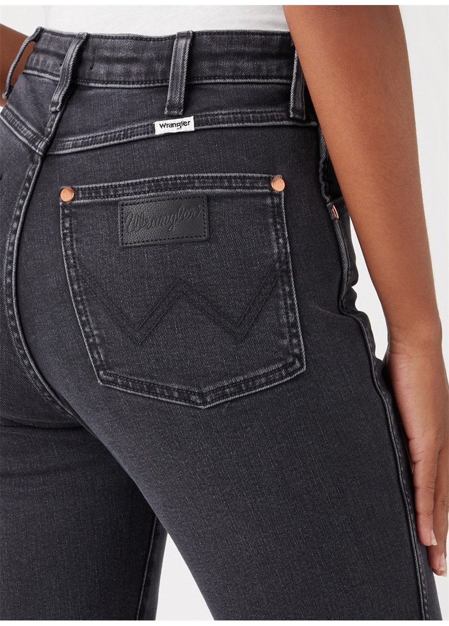 Wrangler Siyah Kadın Yüksek Bel Denim Pantolon W2HCMR471_3