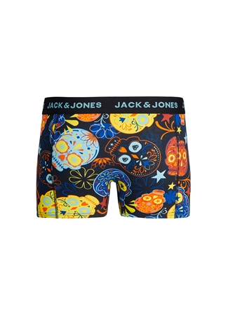 Jack & Jones Siyah - Mavi Erkek Boxer 12250990_JACSUGAR SKULL TRUNK_1