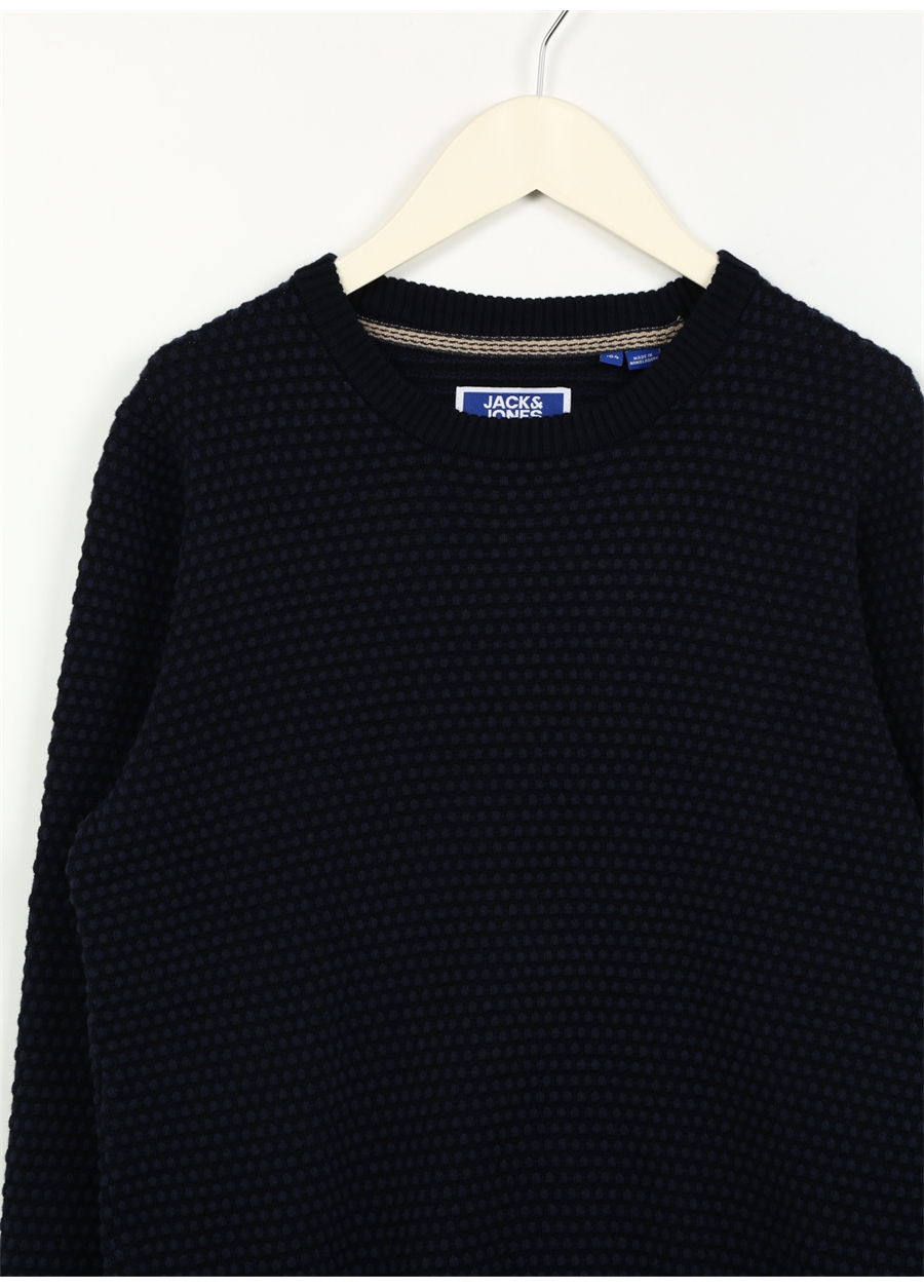 Jack & Jones Lacivert Erkek Çocuk Kazak JJEATLAS KNIT CREW NECK JNR_1