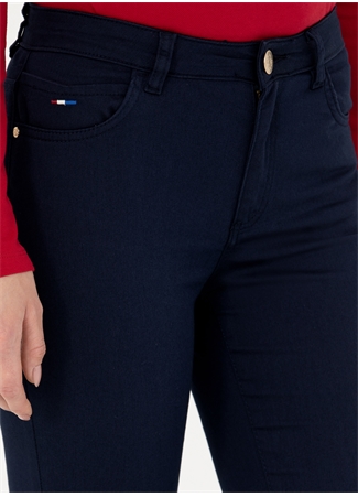 U.S. Polo Assn. Yüksek Bel Dar Paça Tights Fit Lacivert Kadın Denim Pantolon AGUSE_4