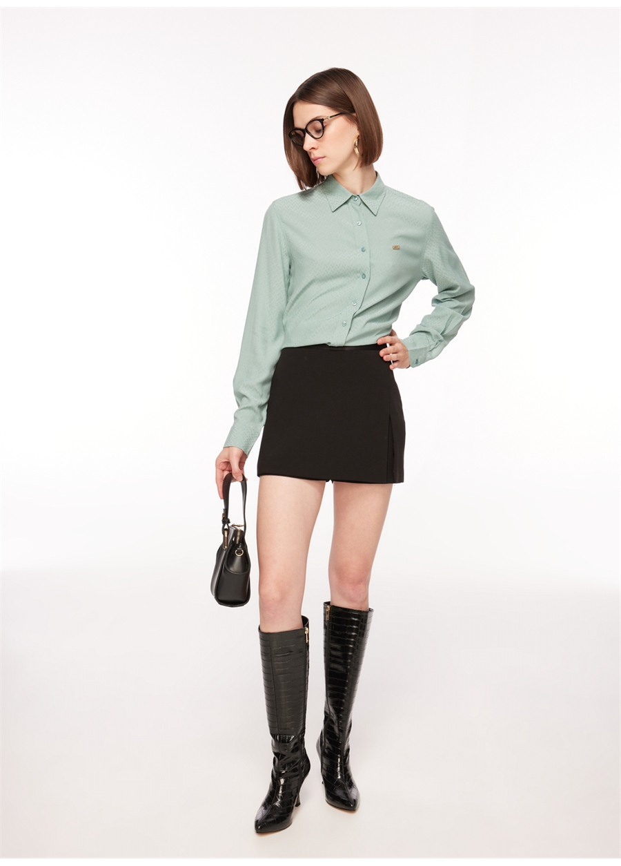 U.S. Polo Assn. Regular Fit Gömlek Yaka Mint Kadın Gömlek CINCA