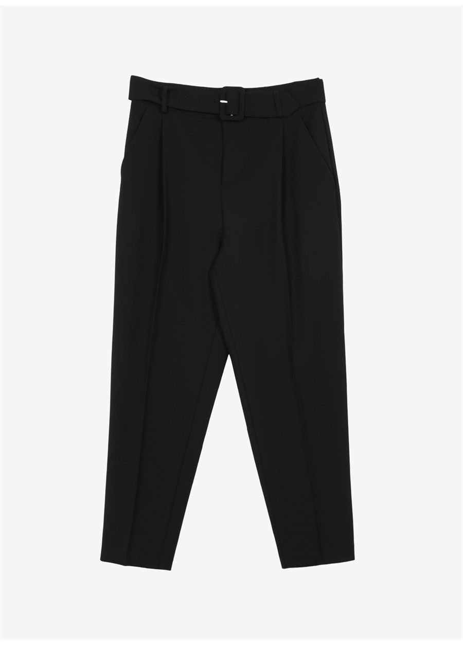 Benetton Yüksek Bel Normal Siyah Kadın Pantolon 4RGYDF049