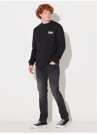 Lee Bisiklet Yaka Siyah Erkek Sweatshırt L232518001 Bisiklet Yaka Sweatshirt_4