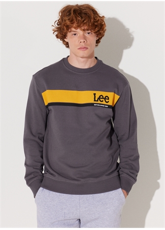 Lee Bisiklet Yaka Antrasit Erkek Sweatshırt L232501003 Bisiklet Yaka Sweatshirt_1