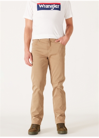 Wrangler Normal Bel Regular Fit Deve Tüyü Erkek Chino Pantolon W121053175 Texas Non Denim Pantolon_0