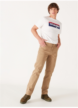 Wrangler Normal Bel Regular Fit Deve Tüyü Erkek Chino Pantolon W121053175 Texas Non Denim Pantolon_1