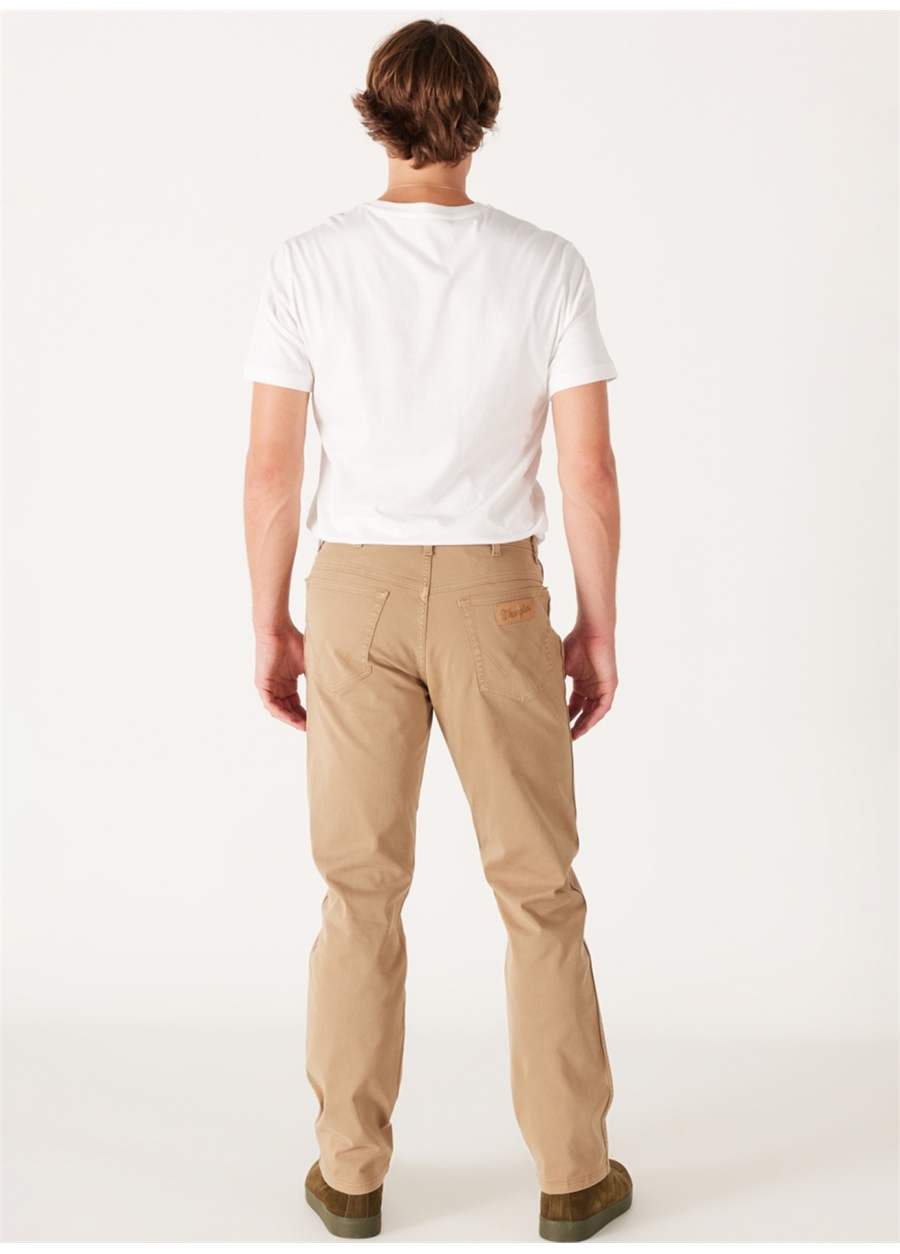 Wrangler Normal Bel Regular Fit Deve Tüyü Erkek Chino Pantolon W121053175 Texas Non Denim Pantolon_5