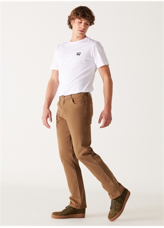 Wrangler Normal Bel Regular Fit Kahve Erkek Chino Pantolon W121053248 Texas Non Denim Pantolon_1