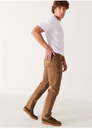 Wrangler Normal Bel Regular Fit Kahve Erkek Chino Pantolon W121053248 Texas Non Denim Pantolon_2