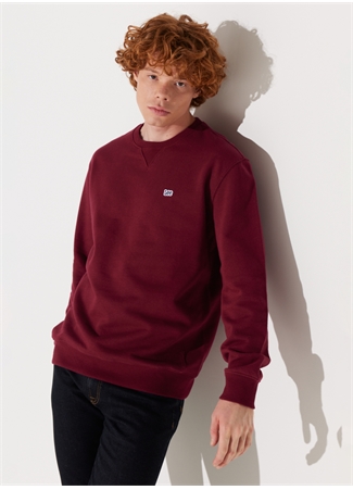 Lee Bisiklet Yaka Bordo Erkek Sweatshırt L81IRYA84 Bisiklet Yaka Sweatshirt_2