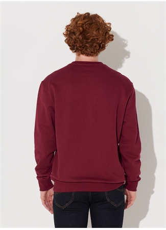 Lee Bisiklet Yaka Bordo Erkek Sweatshırt L81IRYA84 Bisiklet Yaka Sweatshirt_5