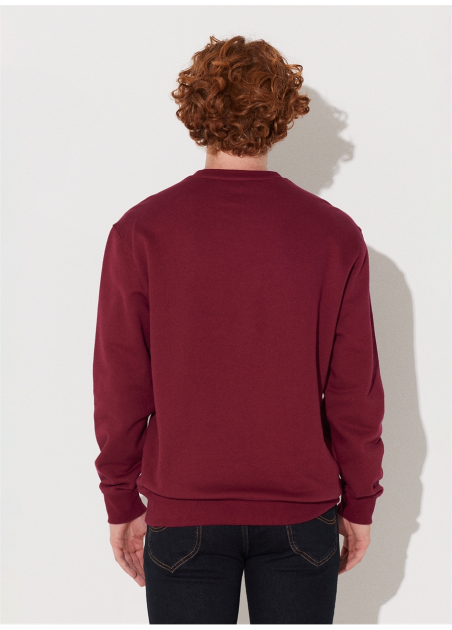 Lee Bisiklet Yaka Bordo Erkek Sweatshırt L81IRYA84 Bisiklet Yaka Sweatshirt_5