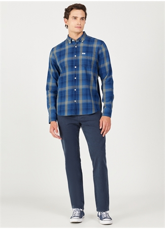 Wrangler Normal Bel Regular Fit Lacivert Erkek Chino Pantolon W121053XAE Texas Non Denim Pantolon_2