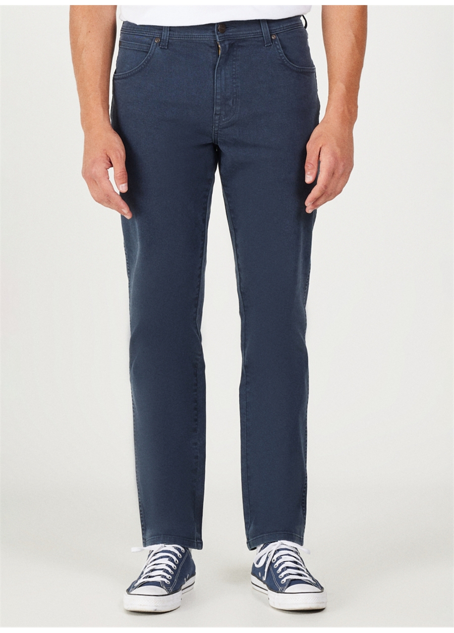 Wrangler Normal Bel Regular Fit Lacivert Erkek Chino Pantolon W121053XAE Texas Non Denim Pantolon_6