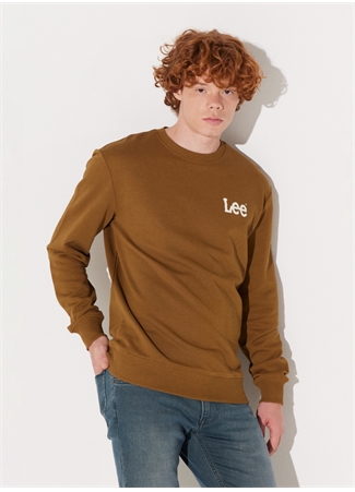 Lee Bisiklet Yaka Kiremit Erkek Sweatshırt L81MRF84 Bisiklet Yaka Sweatshirt