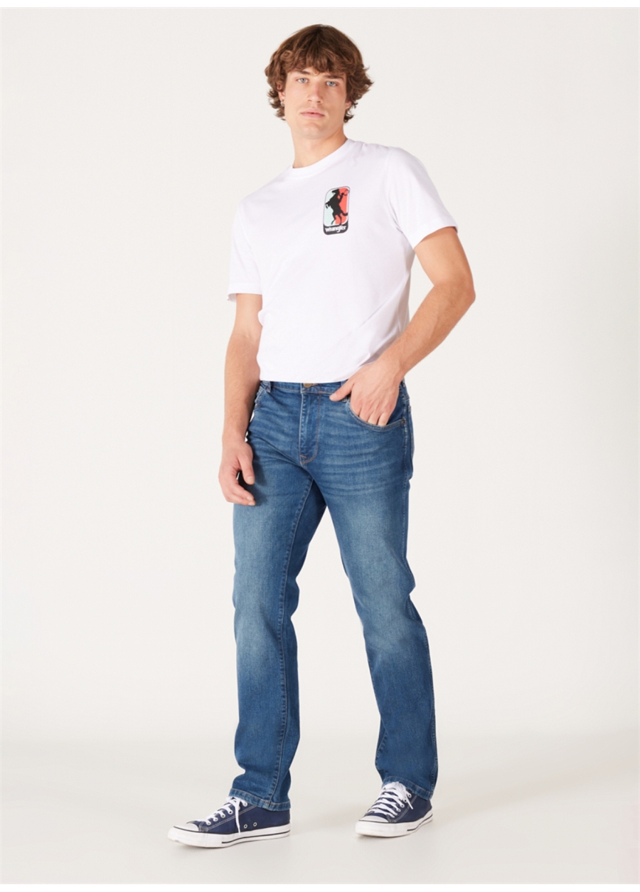 Wrangler Texas Jean Pantolon Erkek Normal Bel Regular Fit Denim Pantolon W12103958