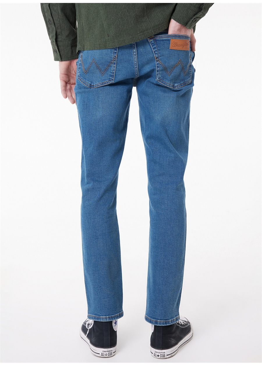 Wrangler Texas Slim Jean Pantolon Erkek Normal Bel Slim Fit Denim Pantolon W12S053XT_3