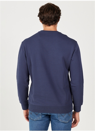 Wrangler Bisiklet Yaka Lacivert Erkek Sweatshırt W646H1114 Bisiklet Yaka Sweatshirt_4