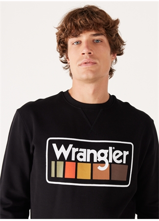 Wrangler Bisiklet Yaka Siyah Erkek Sweatshırt W646H1001 Bisiklet Yaka Sweatshirt_2