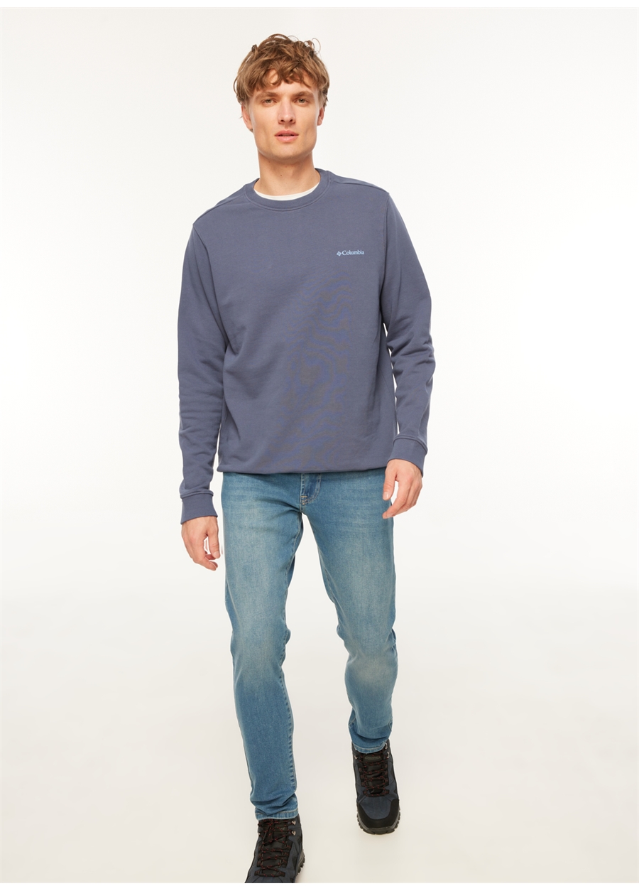 Columbia Koyu Mavi Erkek O Yaka Sweatshirt CS0204480_CS0204_1